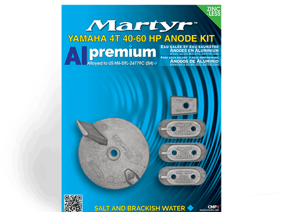 Martyr Yamaha 4 Stroke 40-60HP Outboard Aluminium Anodes Kit CMY4060KITA