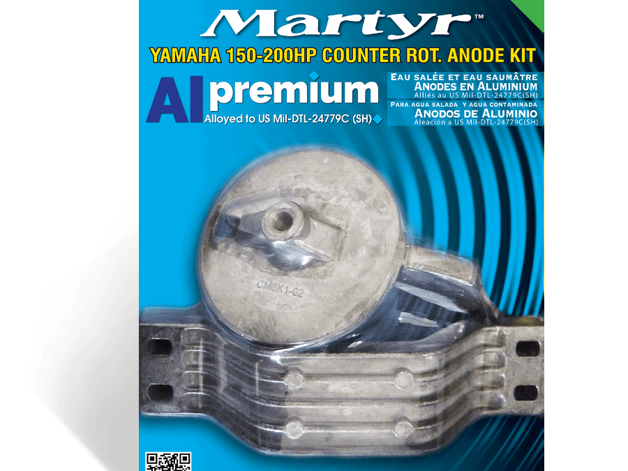 Martyr Anode Kit Aluminium Yamaha 150-200HP C/ROT CMY150CRKITA
