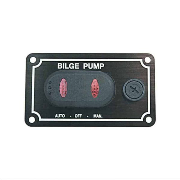 Bilge Pump Switch Panel - Horizontal Black 12V/24V