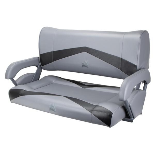 Double Flip Back Seat with Arms - Dark Grey / Black Carbon
