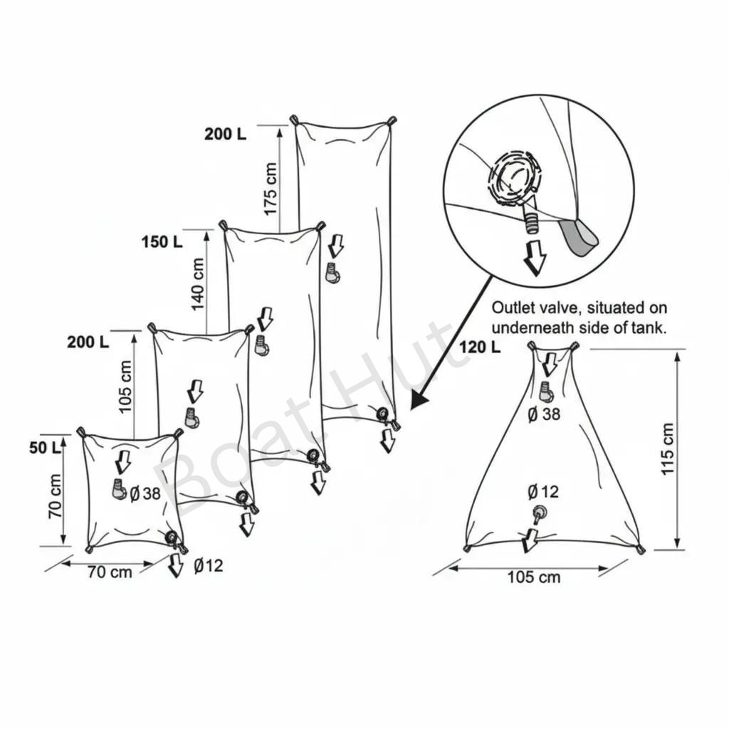 Plastimo Water Tank Dimensions