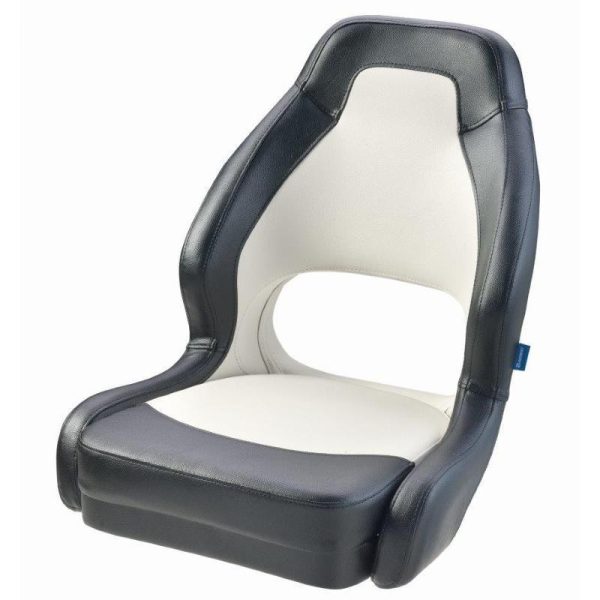 VETUS Boat Seat - DRIVER in Grey White with Black / CHDRIVEWB