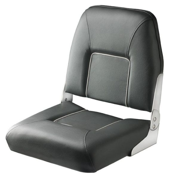 VETUS Foldable Boat Seat - FIRST MATE in Grey w/ Light Grey Seams / CHFSD