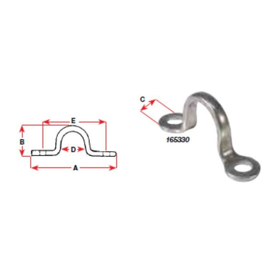 BLA Saddles – 316 Stainless Steel / 5mm r/h x 37mm