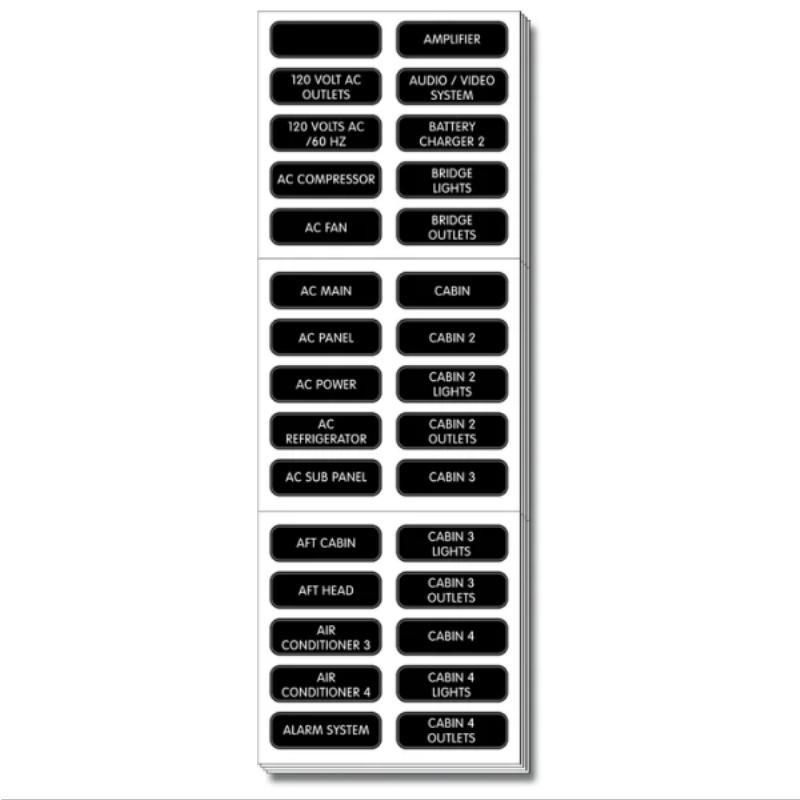 AC Panel Extended 120 Label Kit - Large