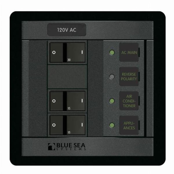Blue Sea 120 Volt AC Main + 2 Positions 1214