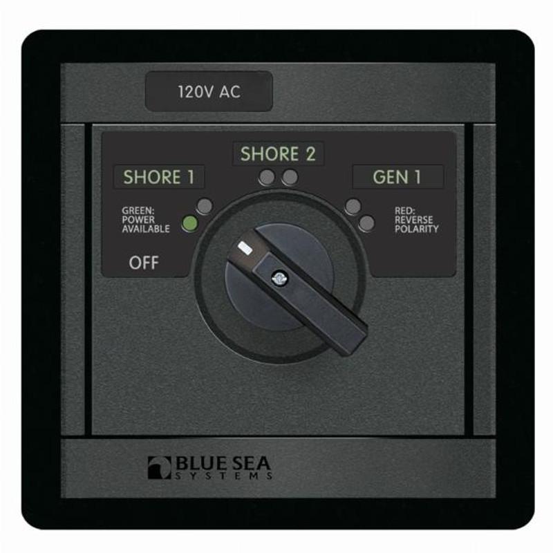 Blue Sea 120V AC Rotary 30A OFF + 3 Sources