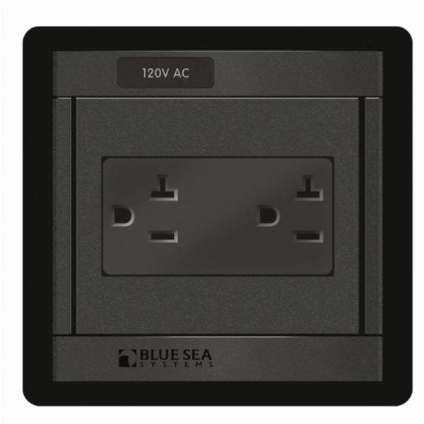 Blue Sea 360 Panel - 120V AC Dual Outlet