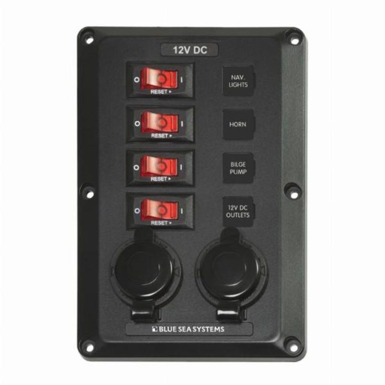 BLUE SEA 4 Position with 12V Sockets, BelowDeck Circuit