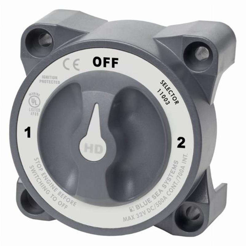 Blue Sea HD-Series Heavy Duty 3 Position Selector Battery Switch with AFD