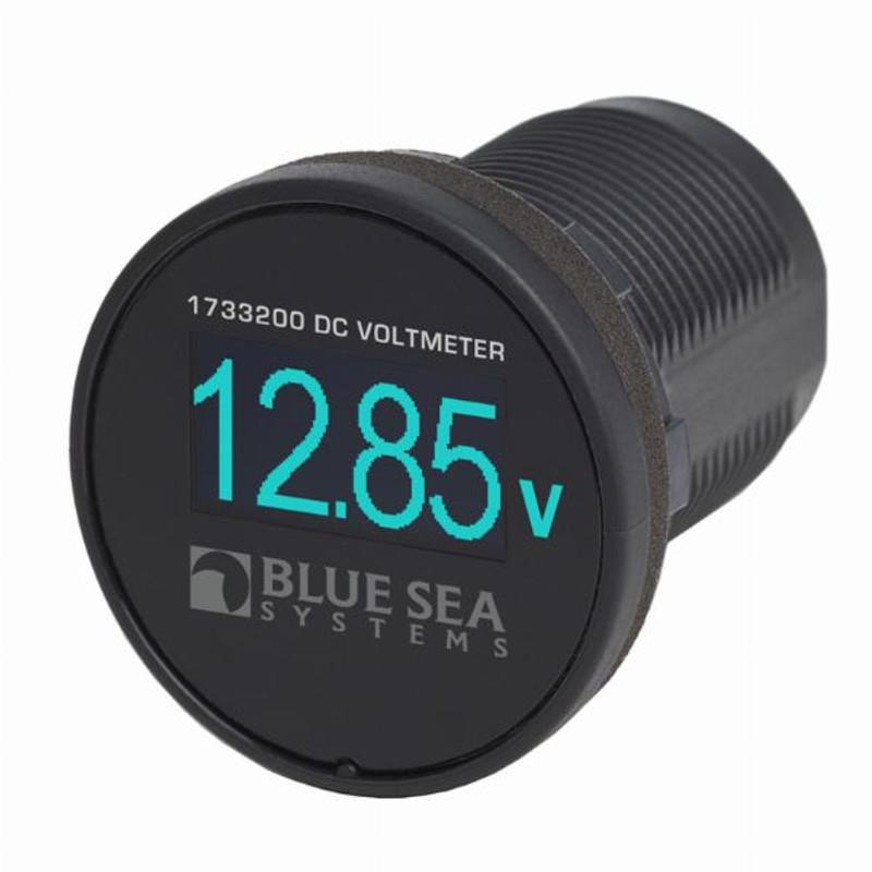 Blue Sea Mini OLED DC Voltmeter - Blue