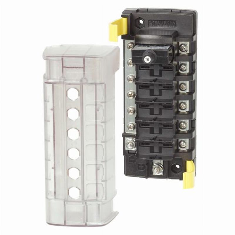 Blue Sea ST CLB Circuit Breaker Block - 6 Position with Negative Bus