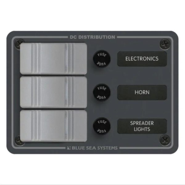 Contura Grey Switch Water-Resistant Panel - 3 Fused