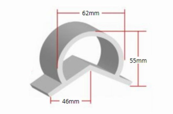 PVC Pontoon Edge - Round (25 metre roll)