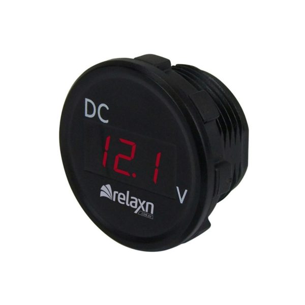RELAXN Flush Mount - Battery Gauge w/ Digital Voltmeter - 12/24V / SAW-40040