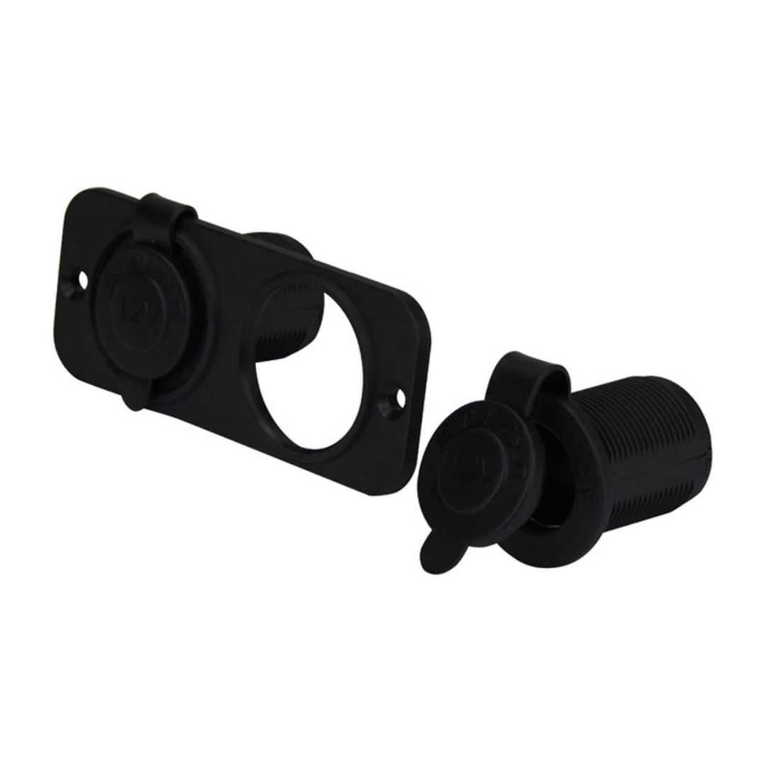 RELAXN Flush Mount - DUAL Power Socket in Black - CIG and CIG / SAW-53047