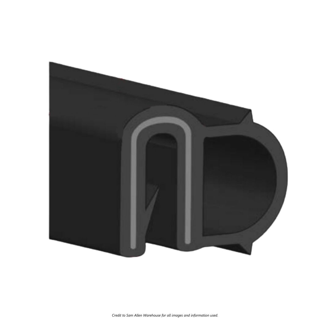 RELAXN EPDM Edge Trim & Seal - Single Retainer 16mm x 50 meters / SAW-704050
