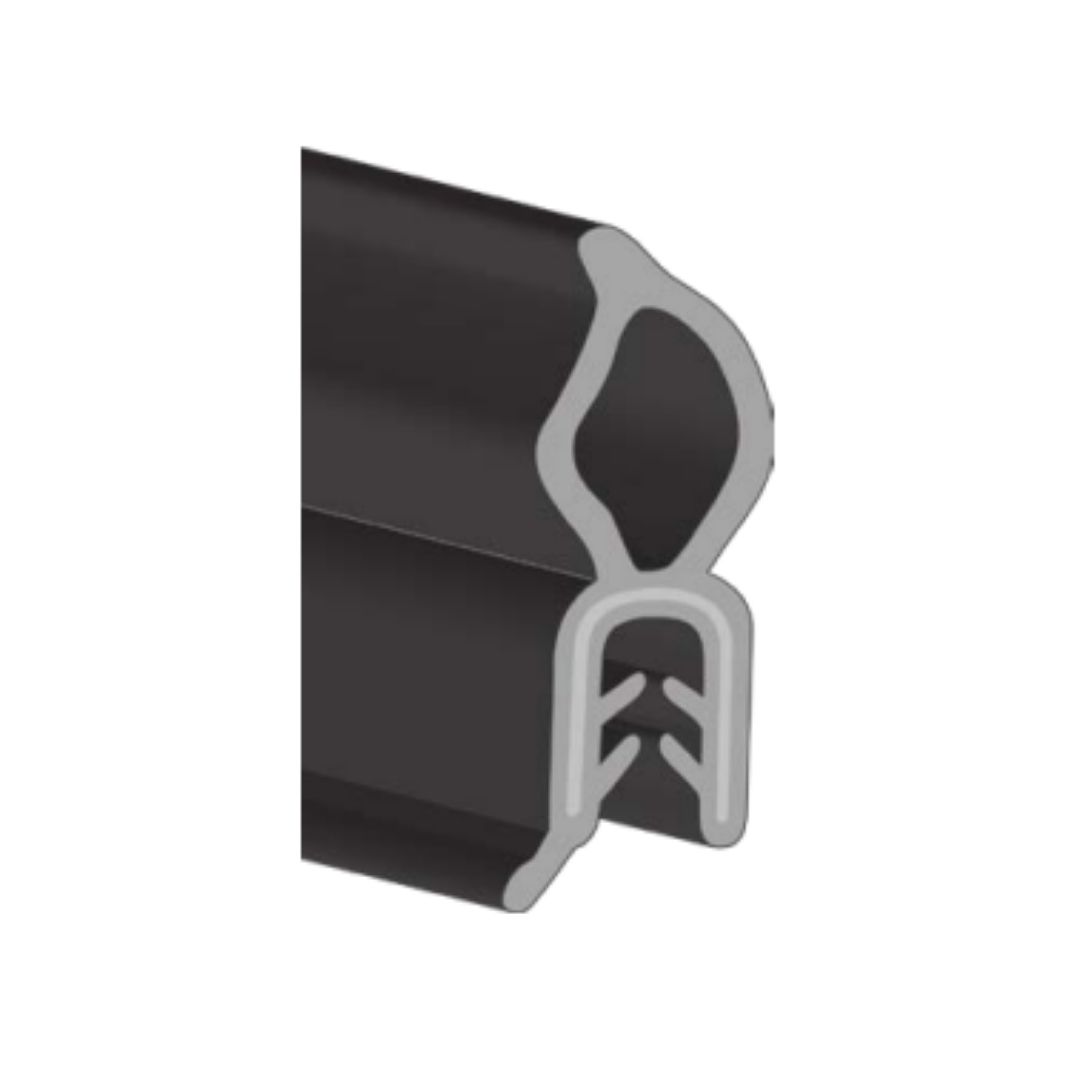 RELAXN Edge Trim / EPDM Alloy Insert w/ Seal - 14mm x 50 m / SAW-704054