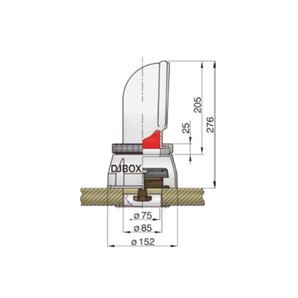 VETUS Dorade Box for DONALD / JERRY / TRAMON / LIBEC (inc. Mushroom Ventilator) / DJBOX