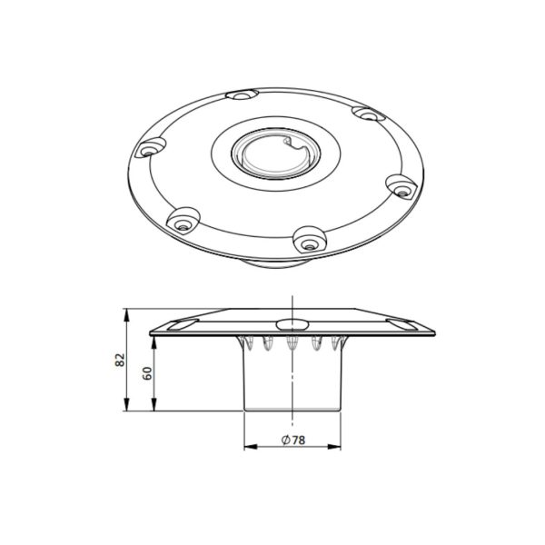 VETUS Plug-In Pedestal Base Plate / PCRBASE