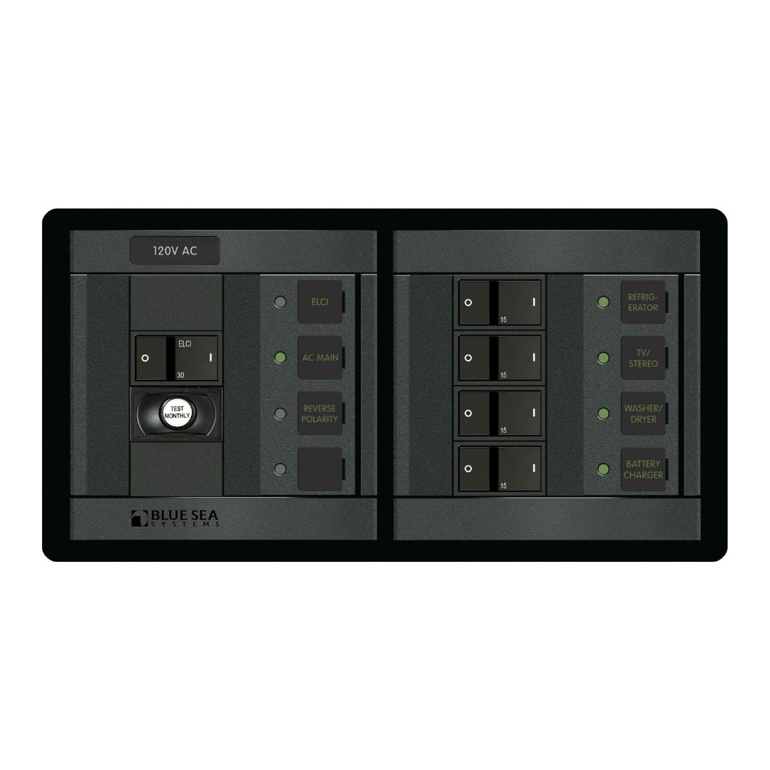 BLUE SEA ELCI Main 30A Double Pole + 4 Positions Horizontal / BS-1193