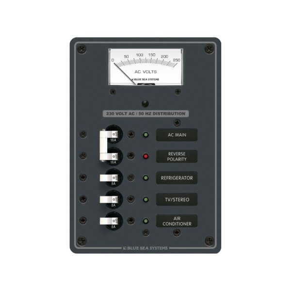 Circuit Breaker Panel AC Trad Metal 2 Source 16A - Main + 3 Pos. / BS-8143