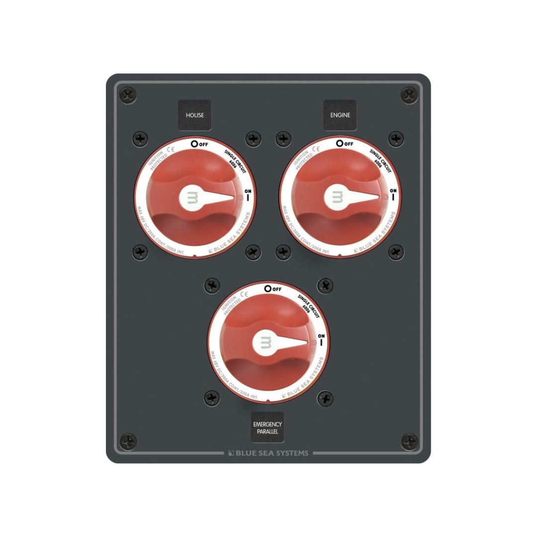 BLUE SEA Dual Battery Bank - Traditional Metal Panel / BS-8280
