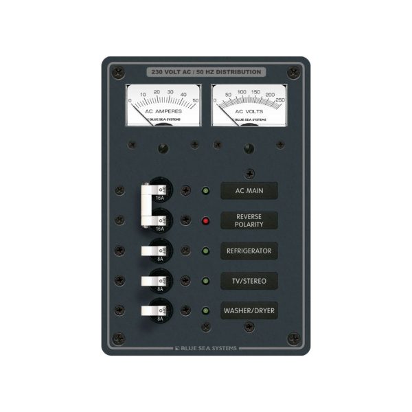 BLUE SEA Circuit Breaker Panel 230V AC - Main + 3 Positions / BS-8509