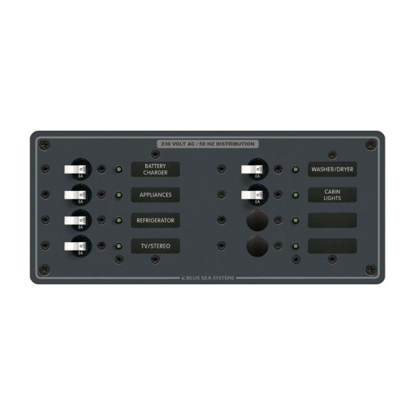 Circuit Breaker Panel Traditional Metal 230V AC - 8 Positions / BS-8511