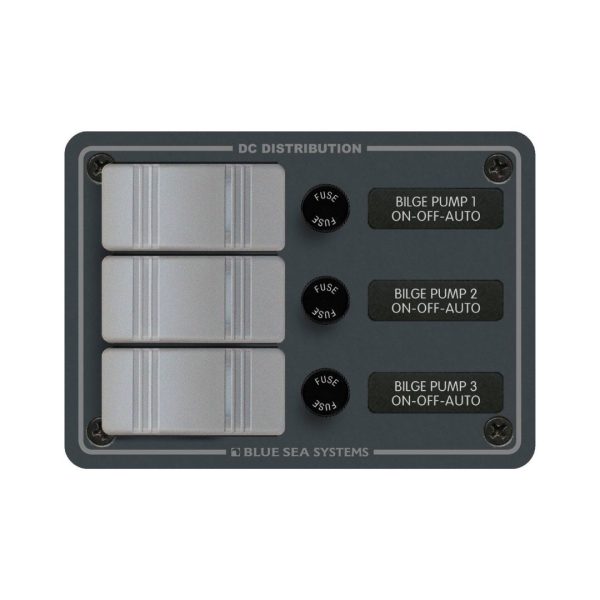 BLUE SEA Contura Water-Resistant DC Panel - Bilge Pump Control 3 Position / BS-8665