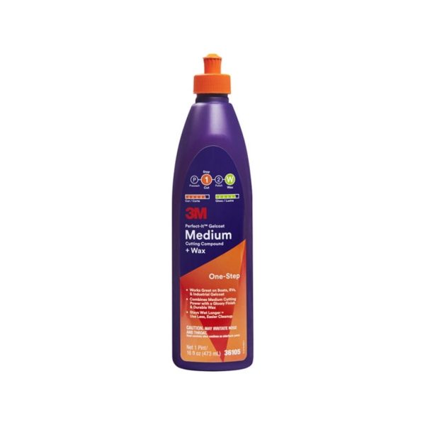 3M Perfect-IT Gelcoat Medium Cutting Compound & Wax (One-Step)