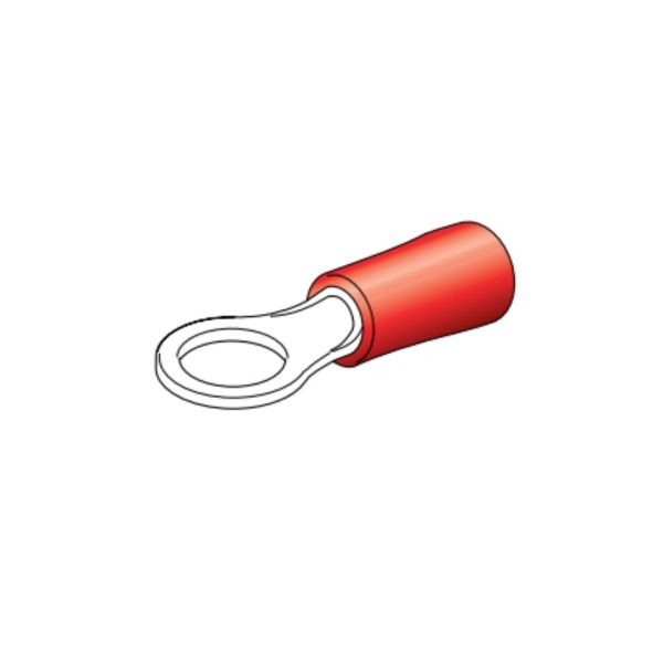Crimp Eye Connector for 2.5-3mm Cable - Red
