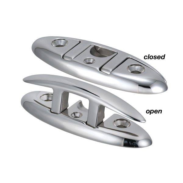 MARINE TOWN Pull Up/Foldaway Folding Cleat, Stainless Steel 115mm / 9806464