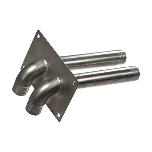 FISCHER PANDA Thru Roof Fitting, DUAL, 25mm ID with 90° elbow / 813308