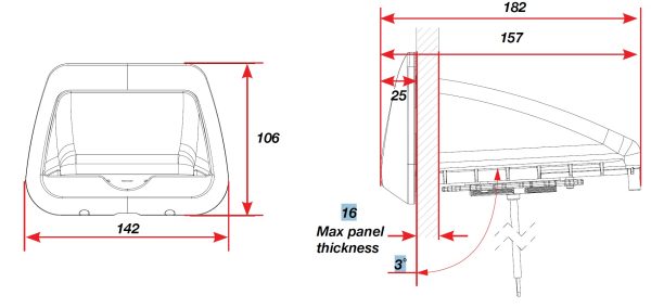 Scanstrut Rokk Wireless Phone Charger Nest dimensions