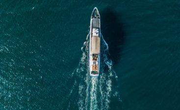 Speed boat in water, routine impeller maintenance ensures performance