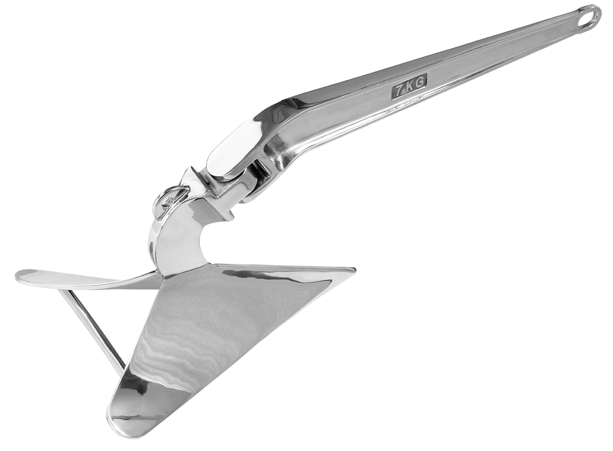 7Kg Polished Stainless Steel Plough Anchor 30014