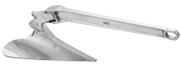 9Kg Polished Stainless Steel Plough Anchor 30030