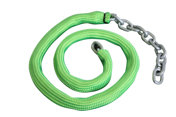 Viper Chain Sock To Suit 6mm Shortlink Chain - 8Mtrs - For Micro Winch - Fluoro Green 30053G