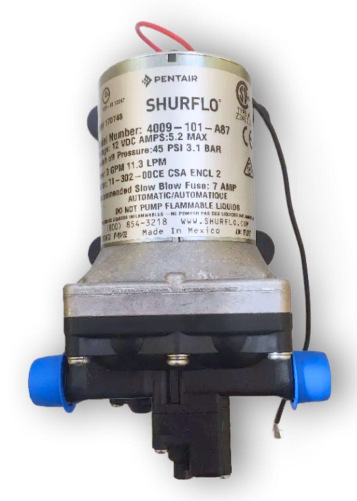 Shurflo Pump Fresh Water Shurflo RV 12v 11.3 lpm 45psi 4009-101-A87
