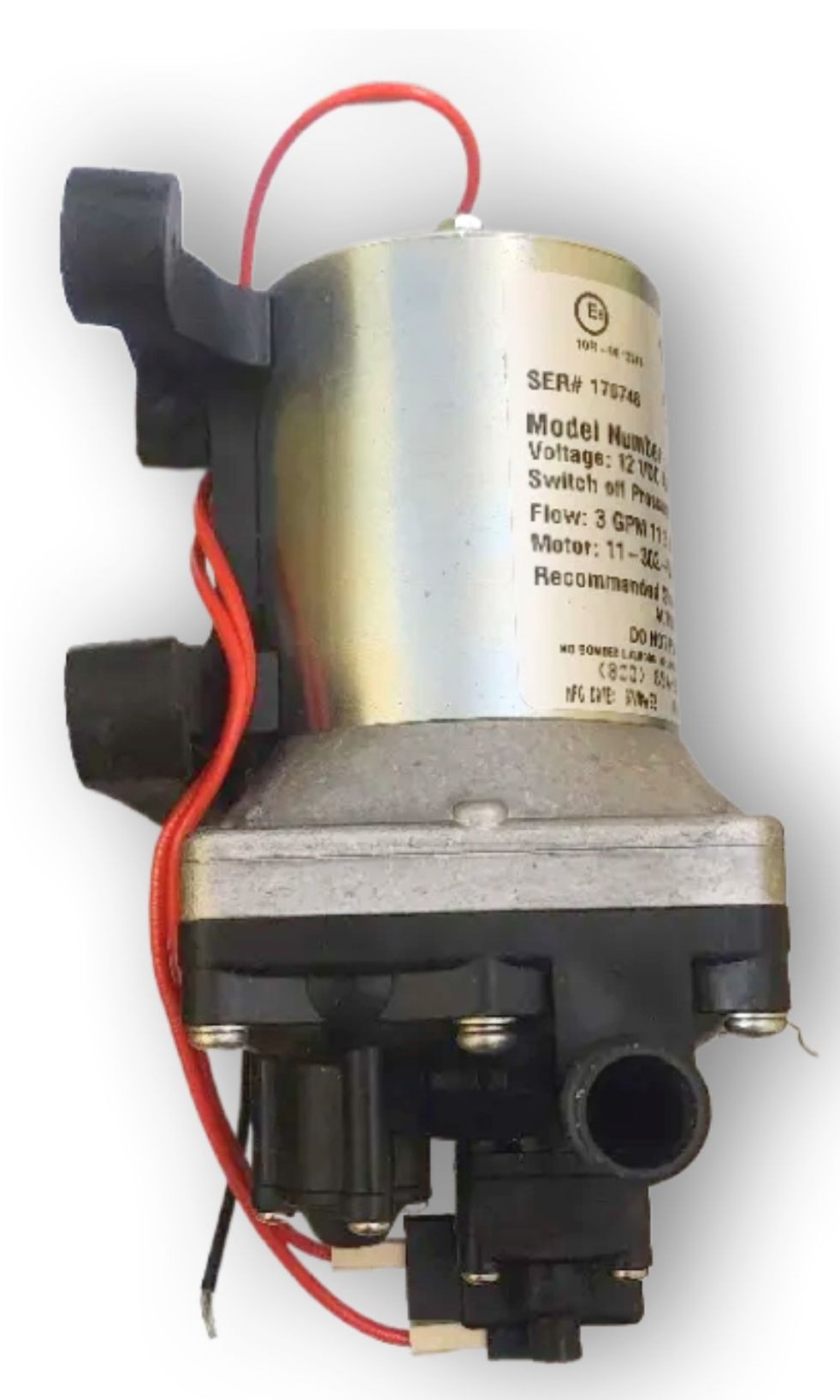 Shurflo Pump Fresh Water Shurflo RV 12v 11.3 lpm 45psi 4009-101-A87 side