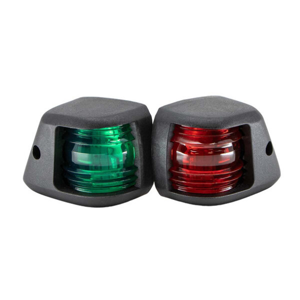 Navigation Lights Port & Starboard Compact Side Mount Black 12 Volt Led