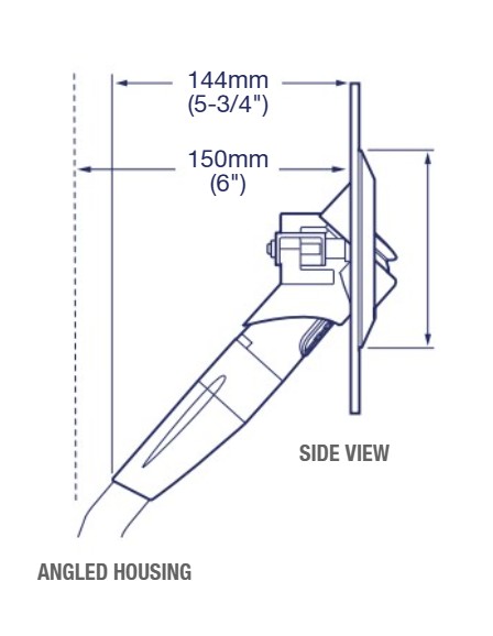 Whale Twist Hand Showers Angled Housing Dimensions