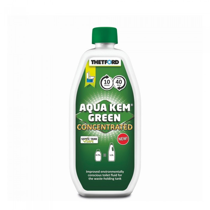 Thetford Aqua Kem Green Concentrate - Waste Cassette Tank Additive - 750ml - Septic Safe