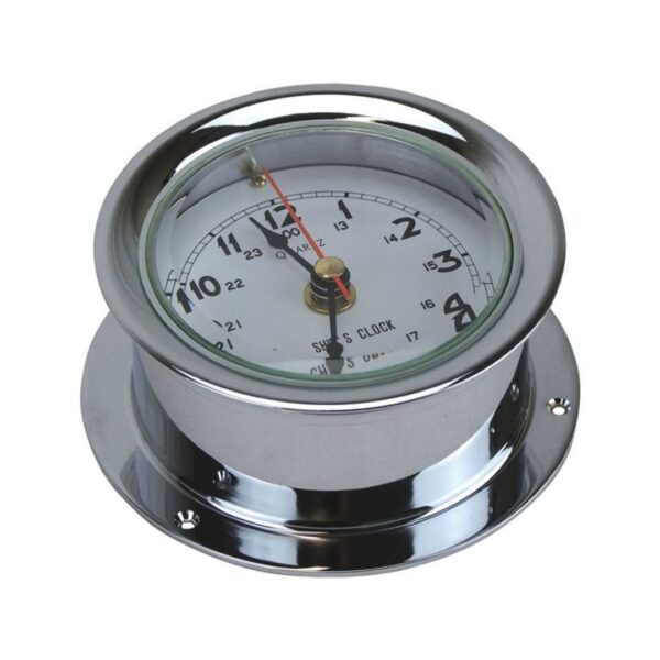 Chromed Brass Clock for ships use