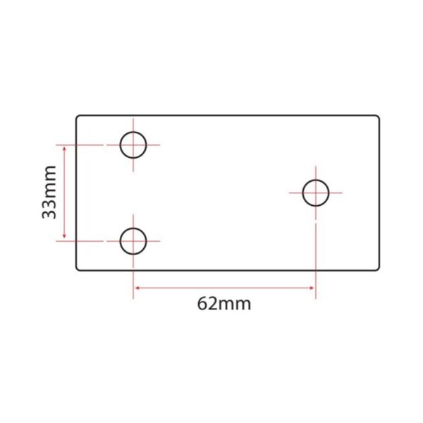 Alloy Bolt-On Bow Roller with Pin 200mm, Anodised - Sizing Guide