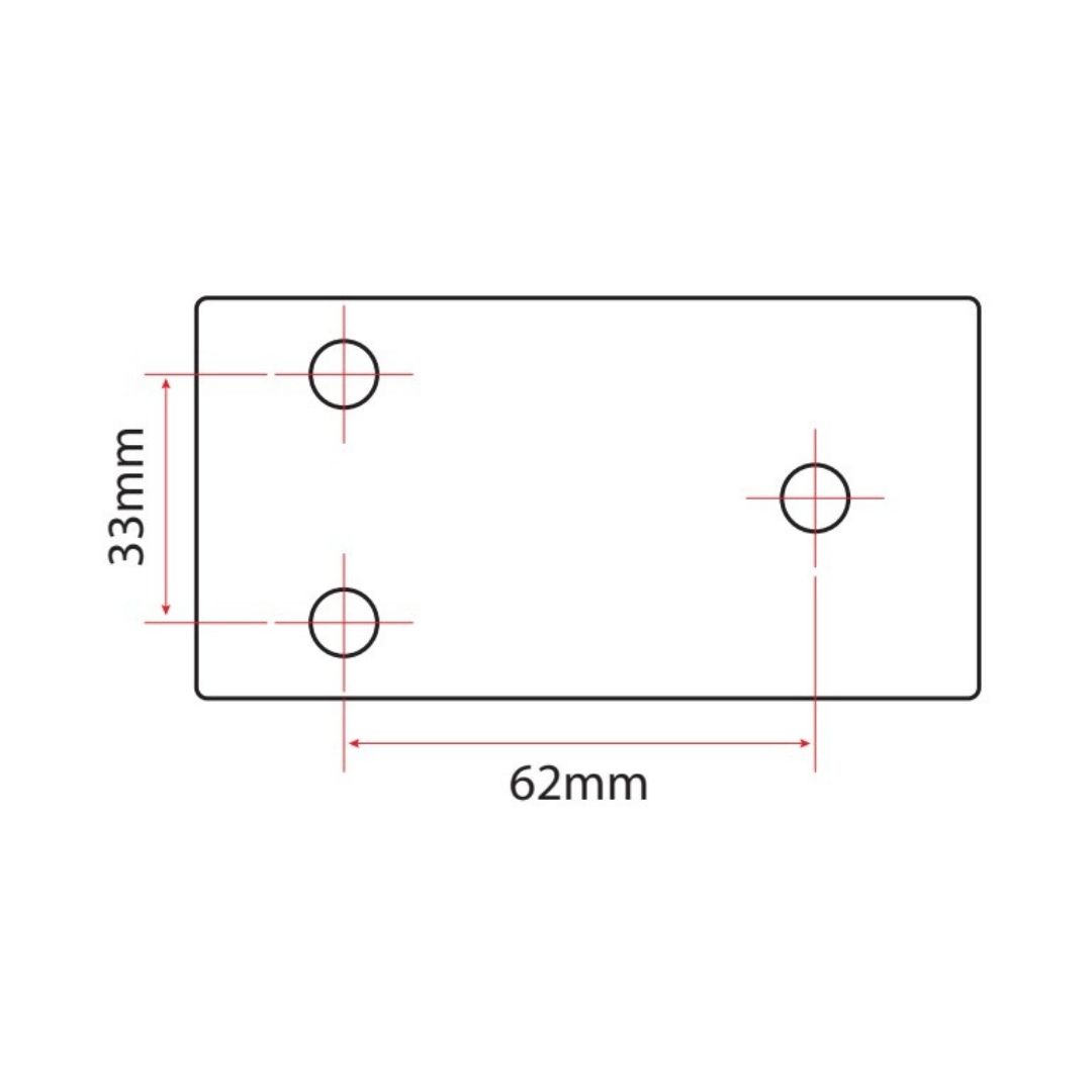 Alloy Bolt-On Bow Roller with Pin 200mm, Anodised - Sizing Guide