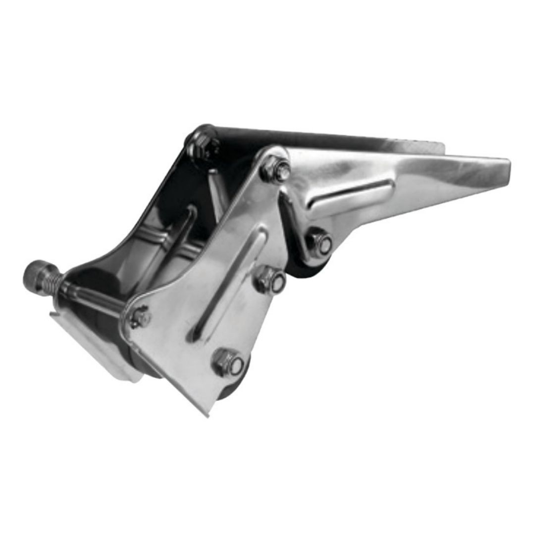 Hinged Bow Roller w/ Black Nylon Roller, 304G SS 380mm (a)
