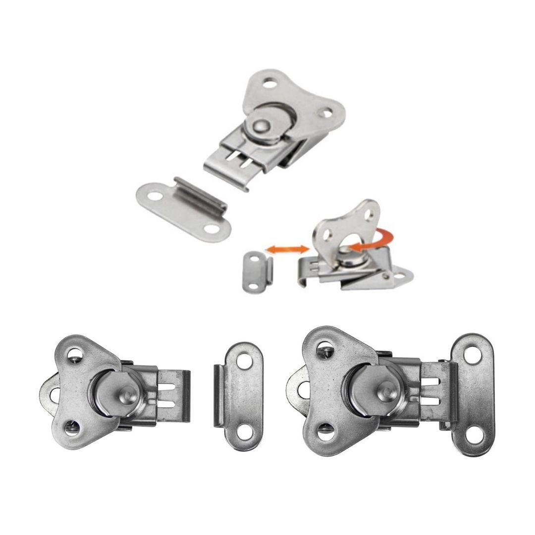 Latch Stamped Rotary Draw 57mm Closed, 5mm Travel, Stainless Steel (b)