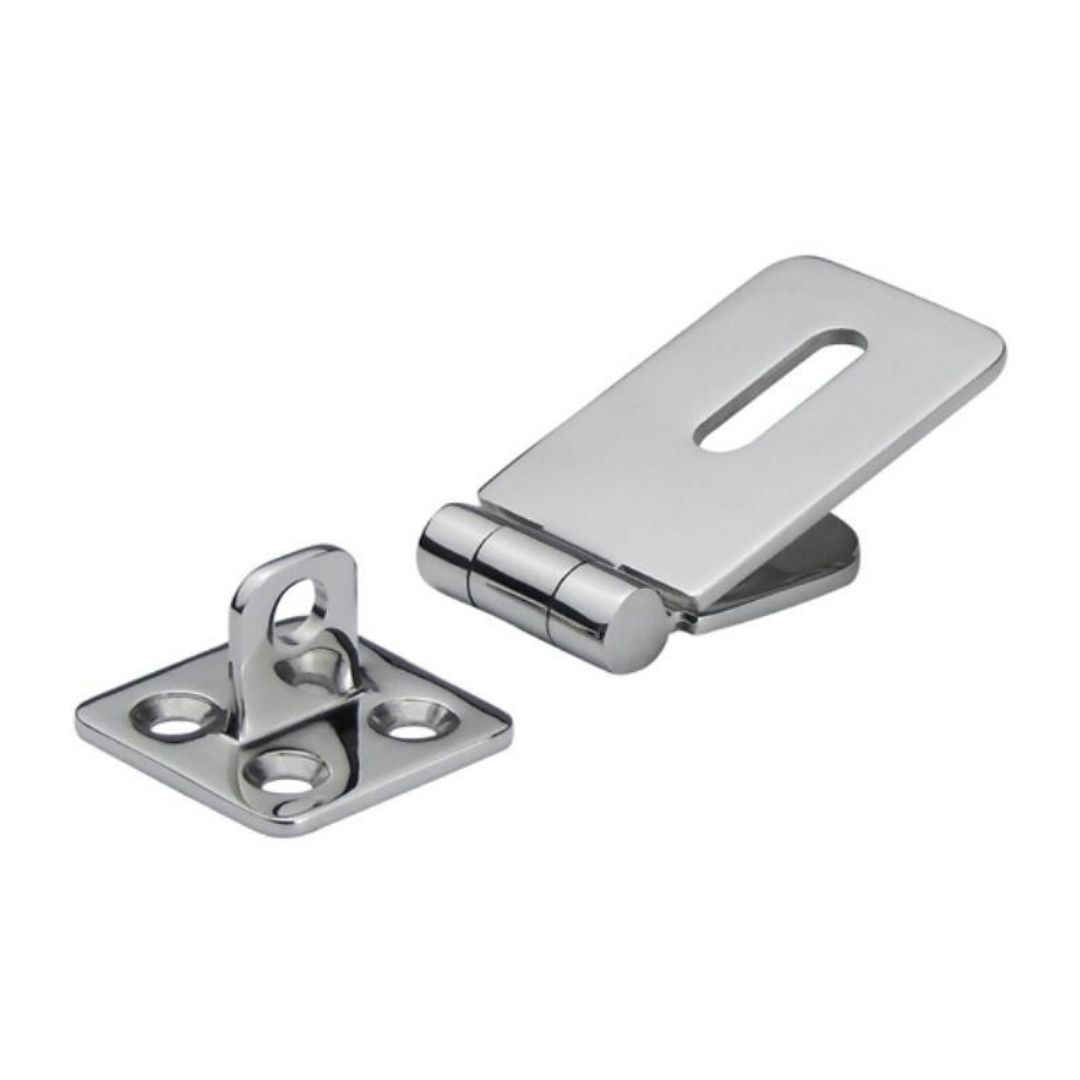 Hasp and Staple, Heavy-Duty, Cast 316G Stainless Steel 112mm x 40mm (a)